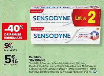 Dentifrice sensodyne
