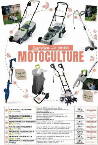 Bi1 Entretien du jardin motoculture offre