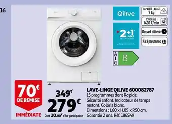 Auchan Lave-linge qilive 600082787 offre