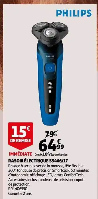 Auchan Rasoir électrique s5466-17 philips offre