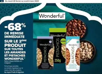 Carrefour Amandes et pistaches wonderful offre