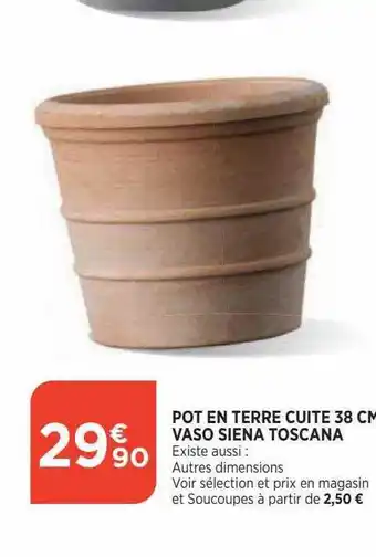 Bi1 Pot en terre cuite 38 cm vaso siena toscana offre