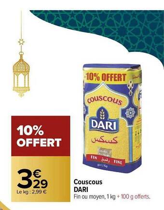 Carrefour Couscous dari offre