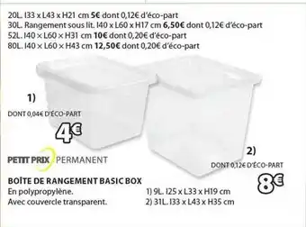 JYSK Boîte de rangement basic box offre