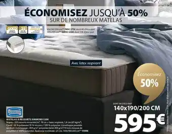 Matelas à ressorts simmons s200