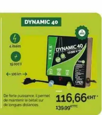 Point Vert Dynamic 40 offre