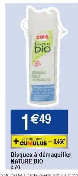 Migros Disques à démaquiller nature bio offre