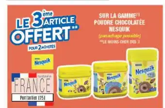 La gamme poudre chocolatée nesquik