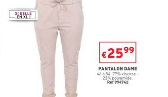 Trafic Pantalon dame offre