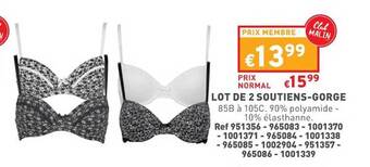 Trafic Lot de 2 soutiens-gorge offre