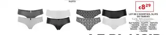 Trafic Lot de 2 shorties, slips, ou tangas offre