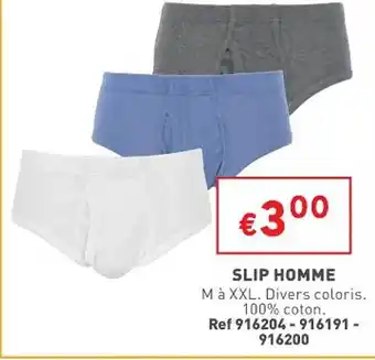 Trafic Slip homme offre