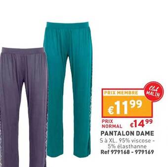 Trafic Pantalon dame offre