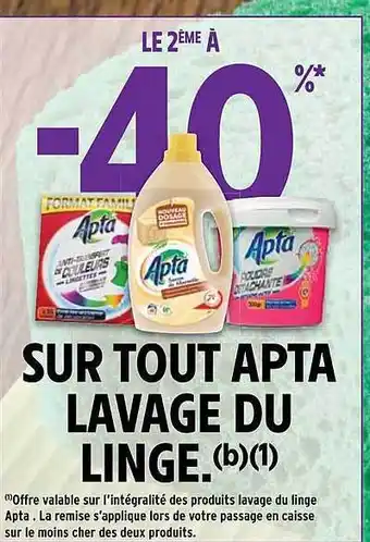 Intermarché Hyper Lavage du linge apta offre