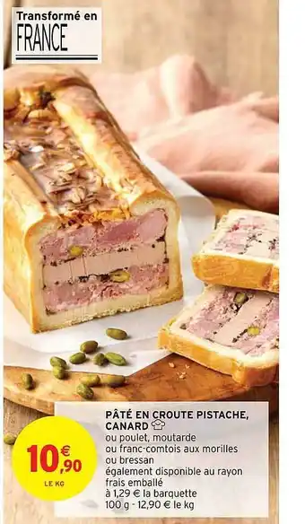 Pâté en croûte pistache, canard