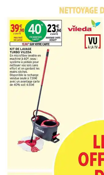 Kit de lavage turbo vileda
