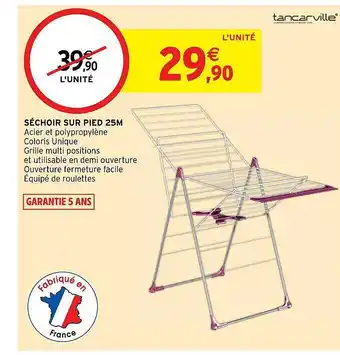 Intermarché Hyper Séchoir sur pied 25 m offre