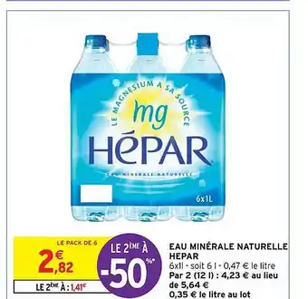Eau minérale naturelle hépar