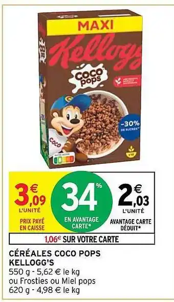 Intermarché Hyper Céréales coco pops kellogg's offre