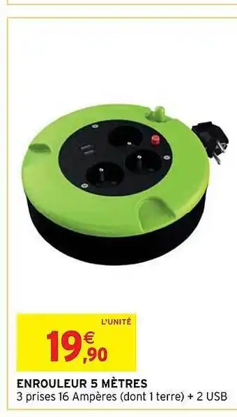 Intermarché Hyper Enrouleur 5 mètres offre