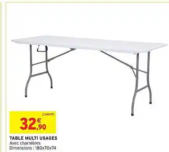 Intermarché Hyper Table multi usages offre