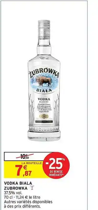 Intermarché Hyper Vodka biala zubrowka offre