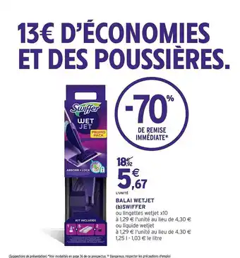 Intermarché Hyper Balai wetjet swiffer offre