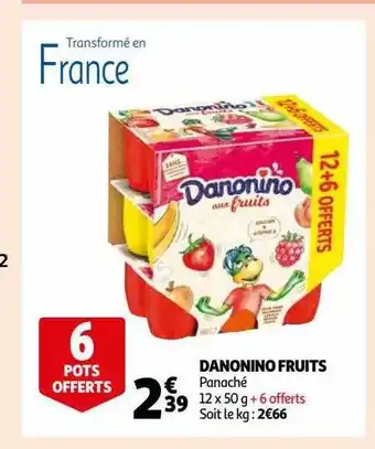 Auchan Danonino fruits offre
