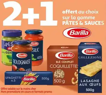 Auchan La gamme pâtes & sauces barilla offre