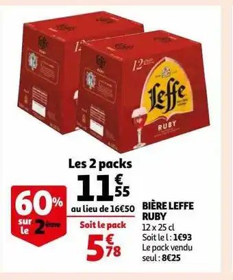 Auchan Bière leffe ruby offre
