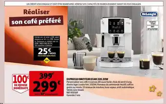 Auchan Expresso broyeur ecam 220.20w dëlonghi offre