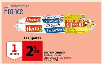 Auchan Tarte en or herta offre