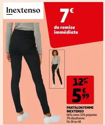 Auchan Pantalon femme inextenso offre