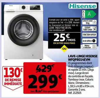 Auchan Lave-linge hisense offre