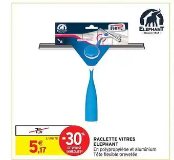 Intermarché Raclette vitres éléphant offre