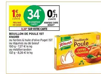 Intermarché Bouillon de poule 15t knorr offre