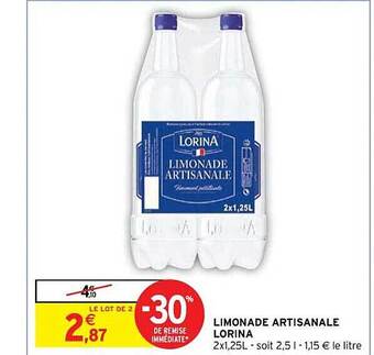 Intermarché Limonade artisanale lorina offre