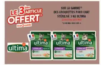 La gamme des croquettes pour chat stérilisé 3 kg ultima