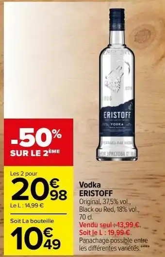 Carrefour Market Vodka eristoff offre