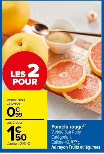 Carrefour Market Pomelo rouge offre