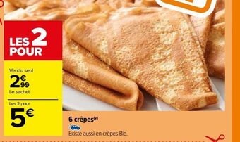Carrefour 6 crêpes offre