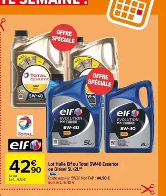Carrefour Huile moteur elf offre