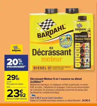Décrassant moteur 5 en 1 essence ou diésel 2x350ml (d)