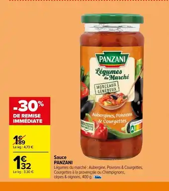 Carrefour Sauce panzani offre