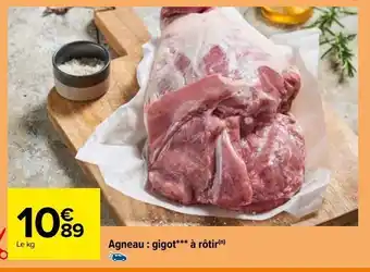 Carrefour Agneau : gigot à rôtir offre