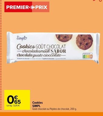 Carrefour Cookies simpl offre