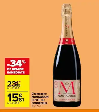Champagne montaudon cuvée du fondateur