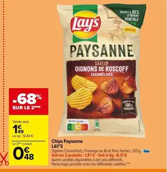 Carrefour Chips paysanne lay's offre