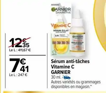 Carrefour Sérum anti-tâches vitamine c garnier offre