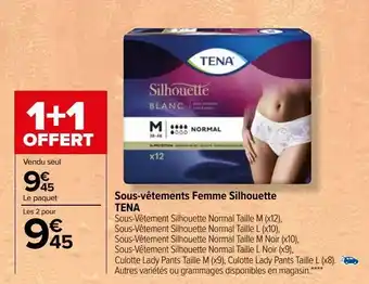 Carrefour Sous-vêtements femme silhouette tena offre